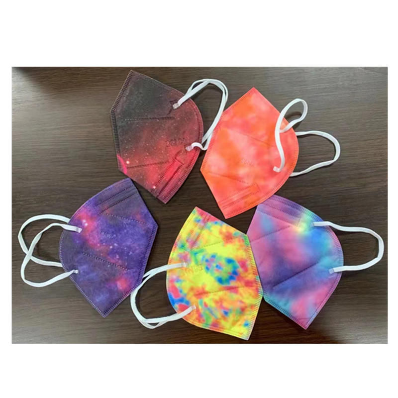 Hot sale non-woven spunlace cloth pattern pattern custom printing starry sky logo KN95 protective mask